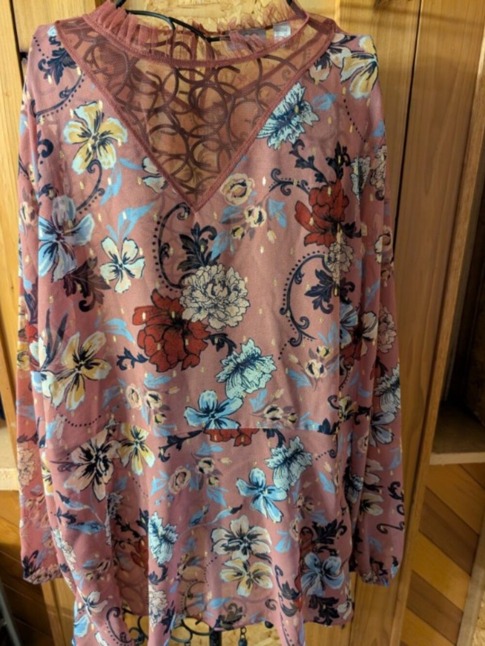 LOGO Lori Goldstein Patterned Blouse